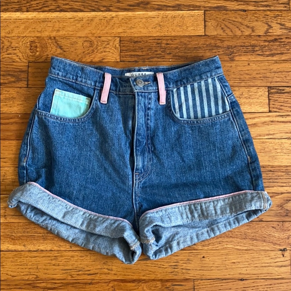 Guess - high waisted denim shorts - size 26